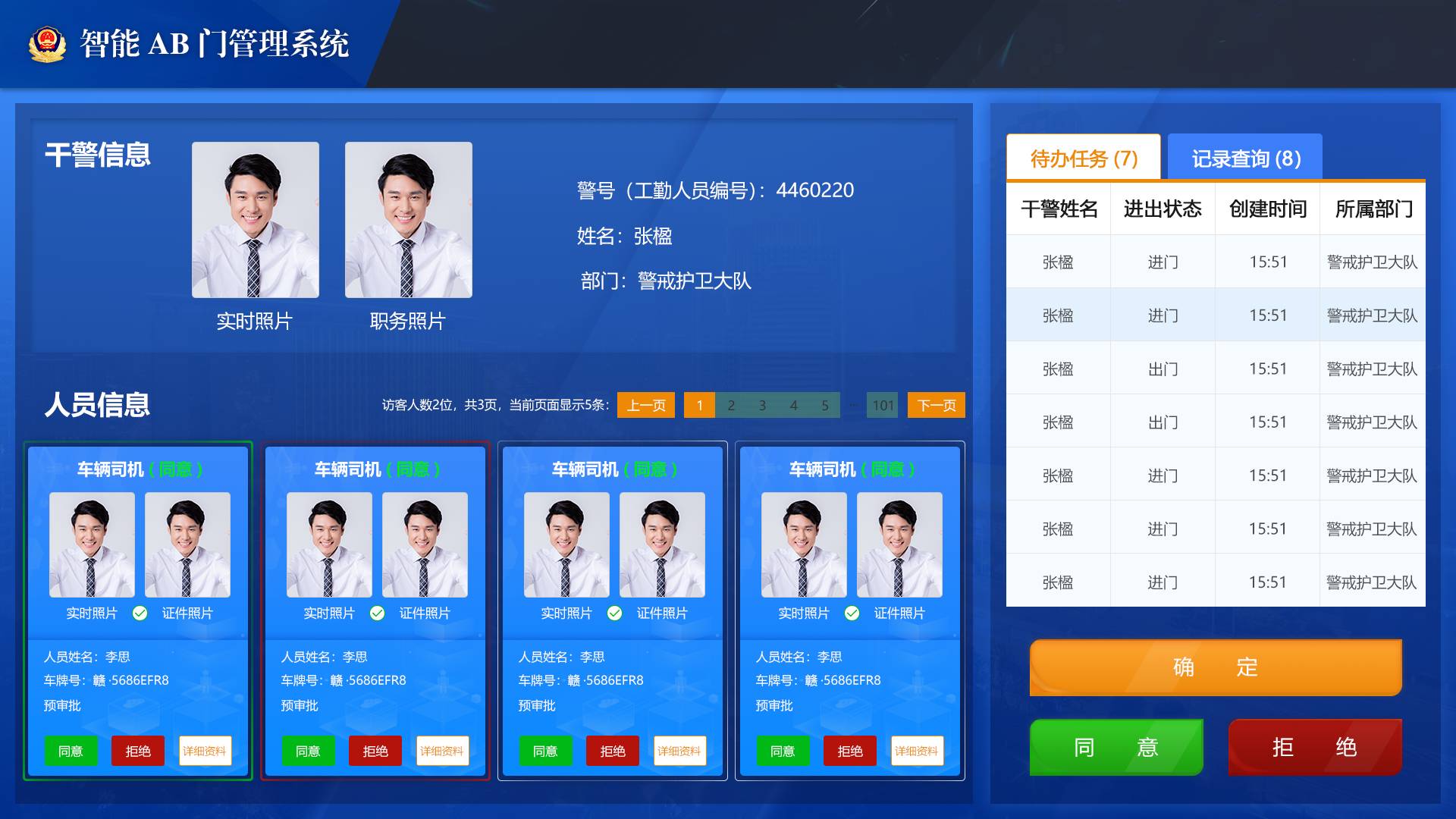 AB門人員管控係統