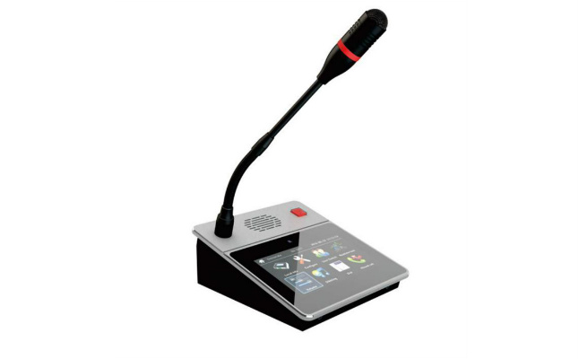 ip網絡對講尋呼話筒_桌麵式對講呼叫話筒